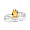 Thumbnail Image 3 of Pear-Shaped Citrine & White Lab-Created Sapphire Gift Set Sterling Silver