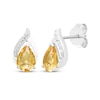 Thumbnail Image 4 of Pear-Shaped Citrine & White Lab-Created Sapphire Gift Set Sterling Silver