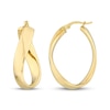 Thumbnail Image 3 of Wavy Flat Ribbon Hoop Earrings 14K Yellow Gold