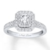 Thumbnail Image 1 of Neil Lane Radiant-cut Diamond Engagement Ring 7/8 ct tw 14K White Gold