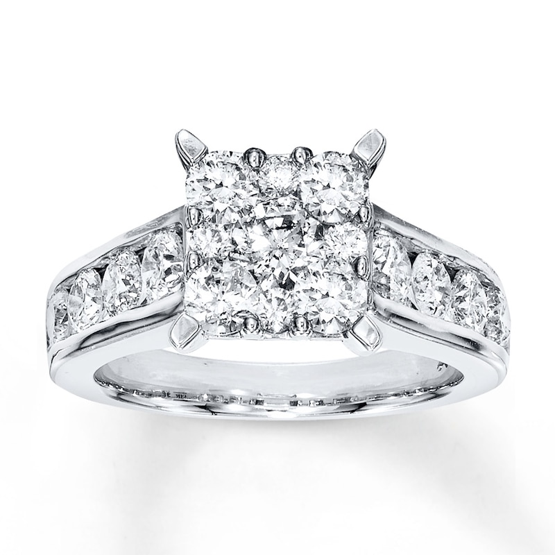Diamond Engagement Ring 2 ct tw Round-cut 14K White Gold | Kay Outlet