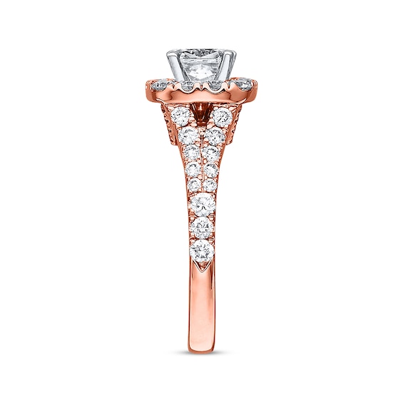 Neil Lane Engagement Ring 2-1/6 ct tw Diamonds 14K Rose Gold | Halo