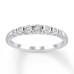 Adore Diamond Wedding Band 1/10 ct tw 10K White Gold