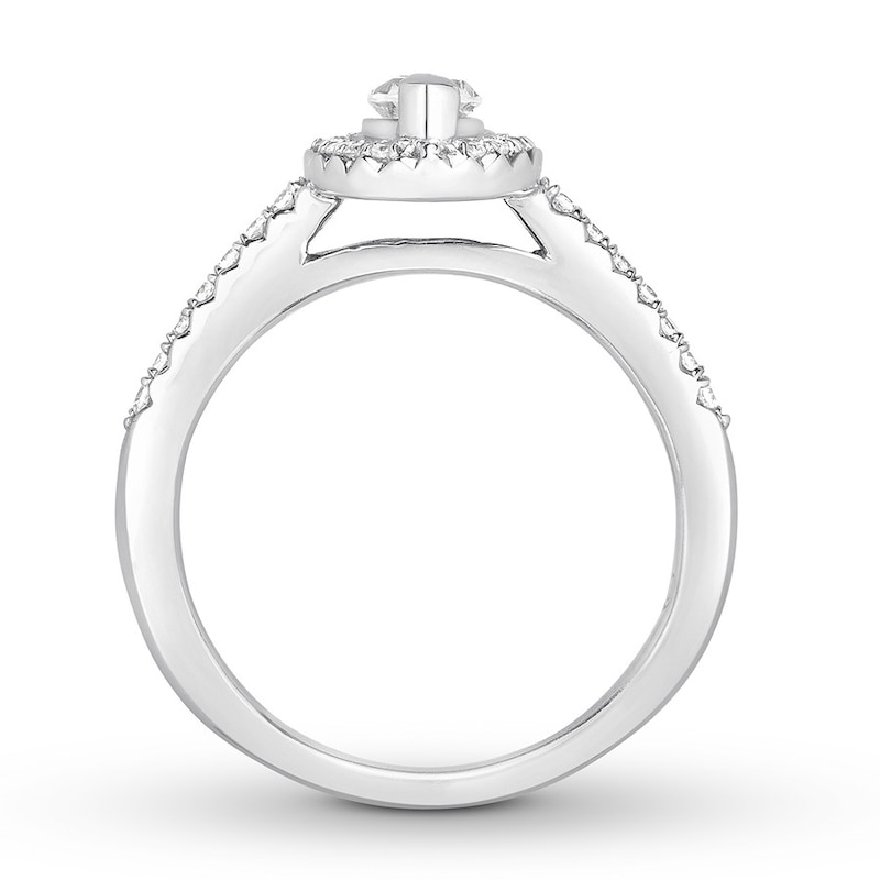 Main Image 2 of Diamond Engagement Ring 7/8 ct tw Marquise/Round 14K White Gold