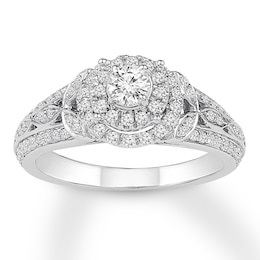 Adore Diamond Engagement Ring 5/8 ct tw Round-cut 14K White Gold