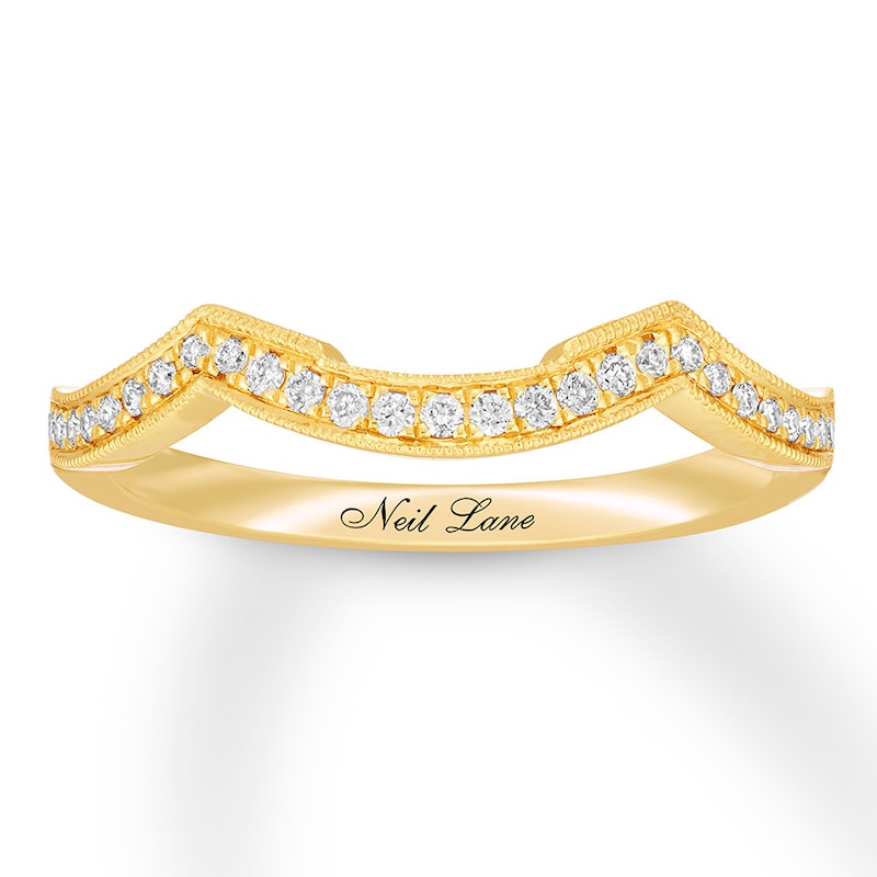 Main Image 1 of Neil Lane Wedding Band 1/8 ct tw Diamonds 14K Yellow Gold