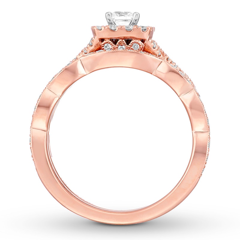 Main Image 2 of Neil Lane Bridal Set 7/8 ct tw Diamonds 14K Rose Gold