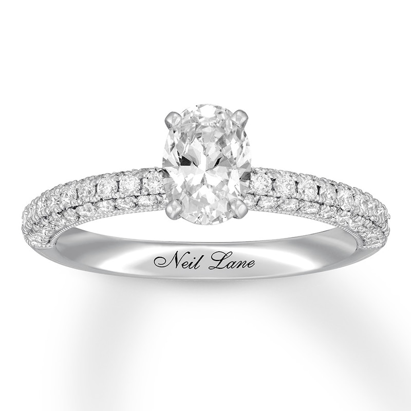 Main Image 1 of Neil Lane Engagement Ring 1-1/2 ct tw Diamonds 14K White Gold