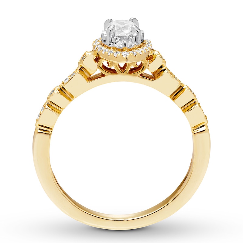 Diamond Engagement Ring 1/3 ct tw Round-cut 10K Yellow Gold | Kay Outlet