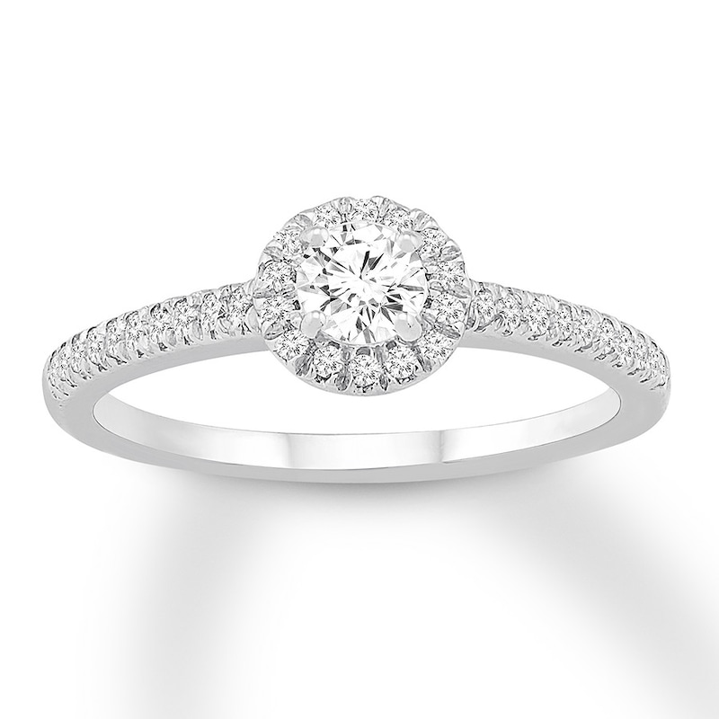 Diamond Engagement Ring 3/8 Carat tw 14K White Gold