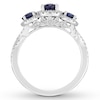 Thumbnail Image 2 of Neil Lane Sapphire Engagement Ring 1/2 ct tw Diamonds 14K White Gold