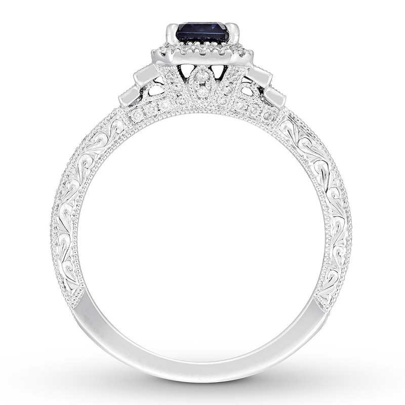 Main Image 2 of Neil Lane Sapphire Engagement Ring 1/2 ct tw Diamonds 14K Gold