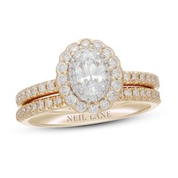 Neil Lane Diamond Bridal Set 1 ct tw Oval & Round 14K Two-Tone Gold