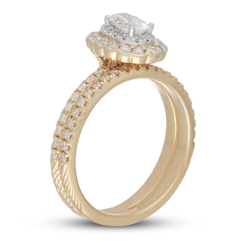 Main Image 2 of Neil Lane Diamond Bridal Set 1 ct tw Oval & Round 14K Two-Tone Gold