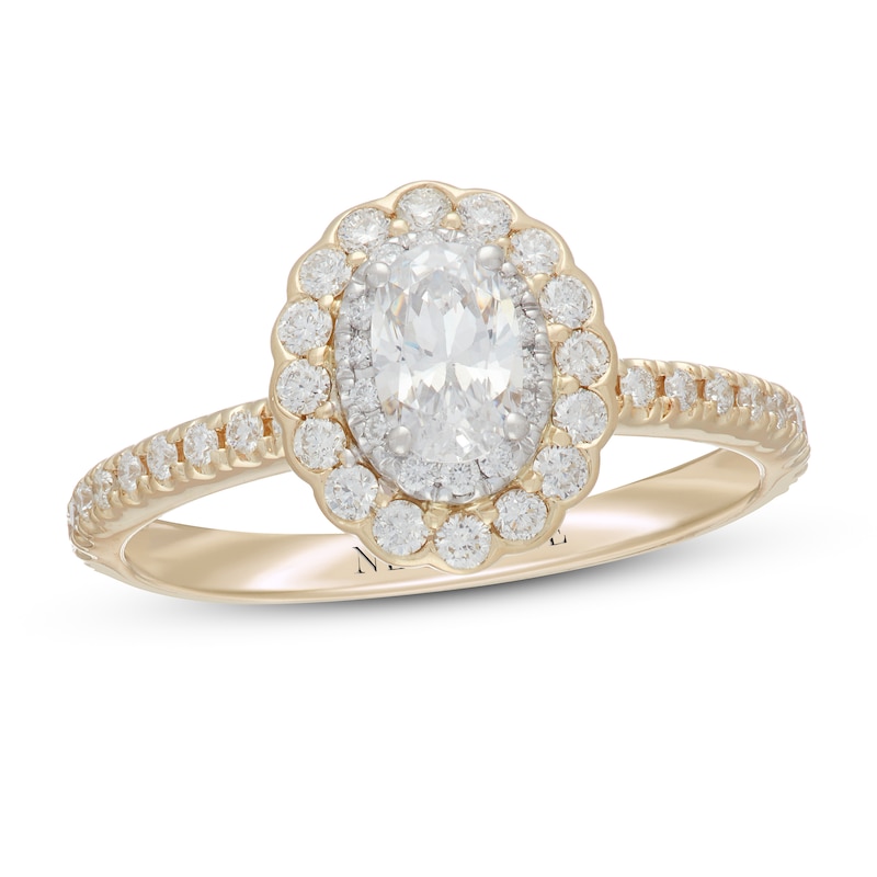 Main Image 1 of Neil Lane Diamond Engagement Ring 7/8 ct tw Oval/Round 14K Two-Tone Gold