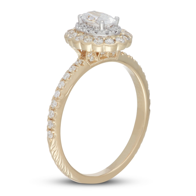 Main Image 2 of Neil Lane Diamond Engagement Ring 7/8 ct tw Oval/Round 14K Two-Tone Gold