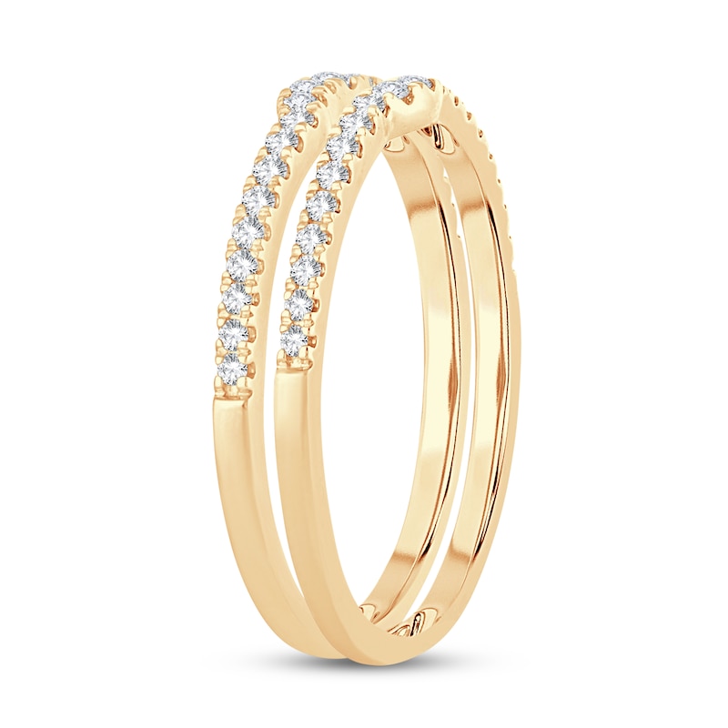 Main Image 2 of Double Wedding Band 1/4 ct tw Diamonds 14K Yellow Gold