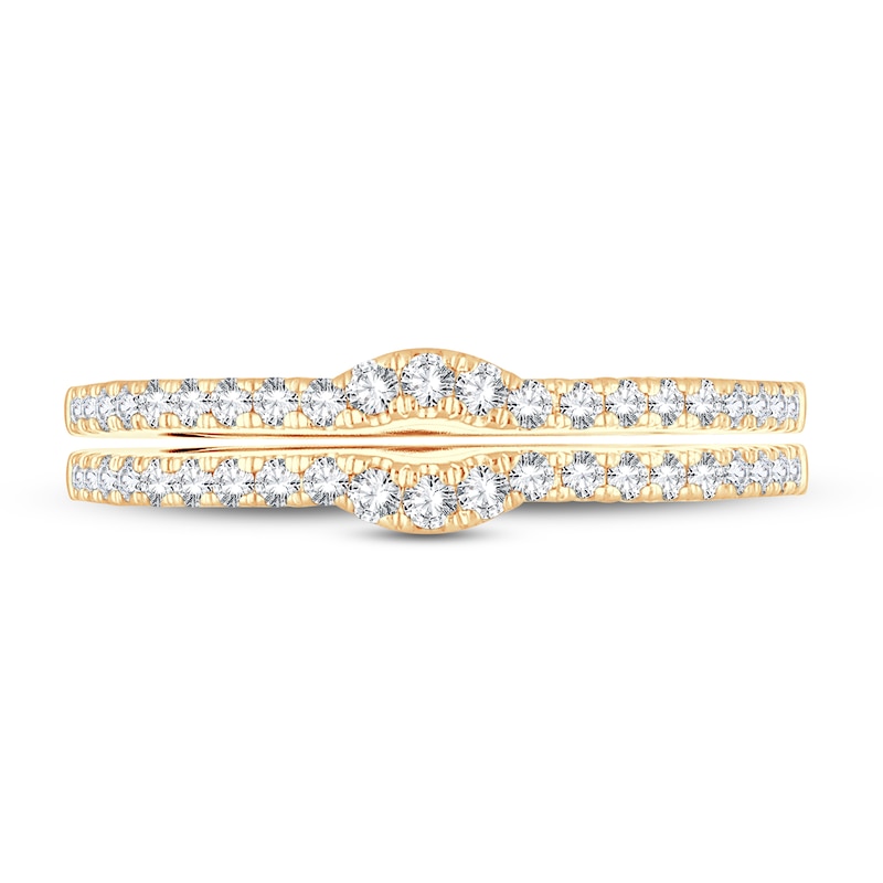 Main Image 3 of Double Wedding Band 1/4 ct tw Diamonds 14K Yellow Gold