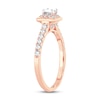 Thumbnail Image 1 of Diamond Engagement Ring 5/8 ct tw Princess/Round 14K Rose Gold