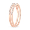 Thumbnail Image 2 of Double Wedding Band 1/4 ct tw Diamonds 14K Rose Gold