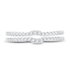 Thumbnail Image 3 of Double Wedding Band 1/4 ct tw Diamonds 14K White Gold