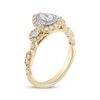 Thumbnail Image 2 of Diamond Engagement Ring 3/4 ct tw Pear/Round 14K Yellow Gold