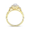 Thumbnail Image 3 of Diamond Engagement Ring 3/4 ct tw Pear/Round 14K Yellow Gold