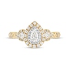 Thumbnail Image 4 of Diamond Engagement Ring 3/4 ct tw Pear/Round 14K Yellow Gold