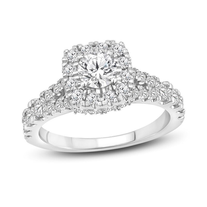 Diamond Engagement Ring 1 1/5 ct tw Round 14K White Gold