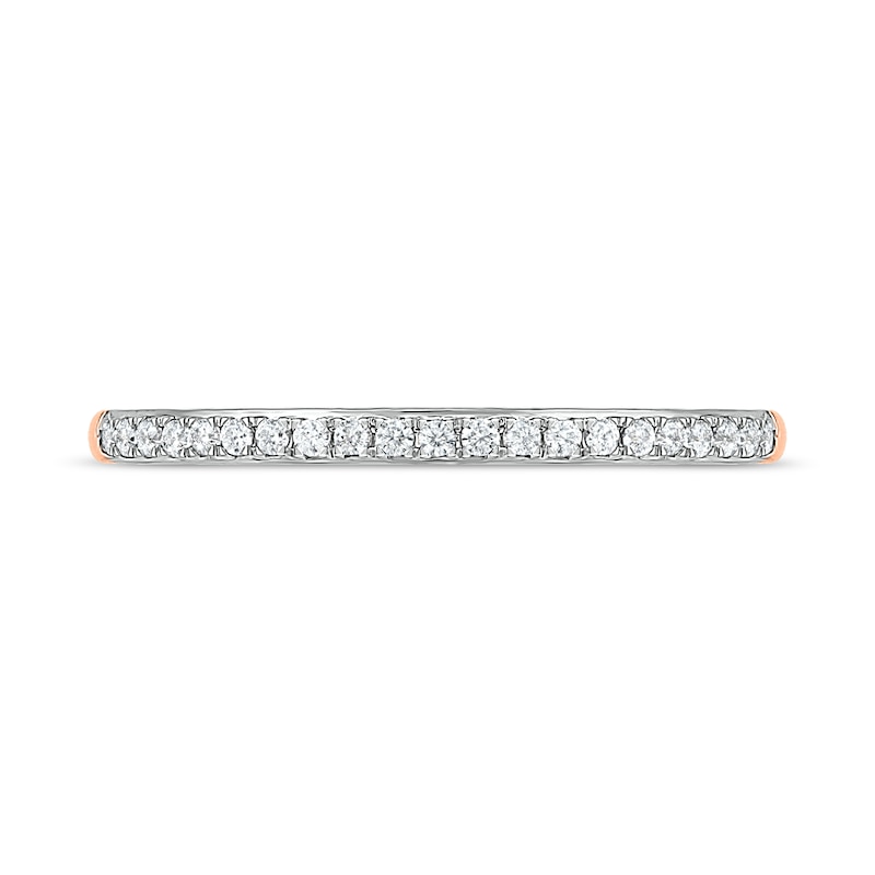 Main Image 2 of Diamond Wedding Band 1/8 ct tw Round-cut 10K Rose Gold