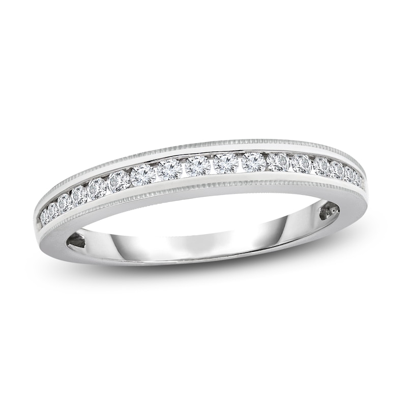 Main Image 1 of Diamond Wedding Band 1/4 ct tw Round-cut 10K White Gold