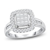 Thumbnail Image 1 of Diamond Engagement Ring 3/4 ct tw Princess & Round-cut 10K White Gold