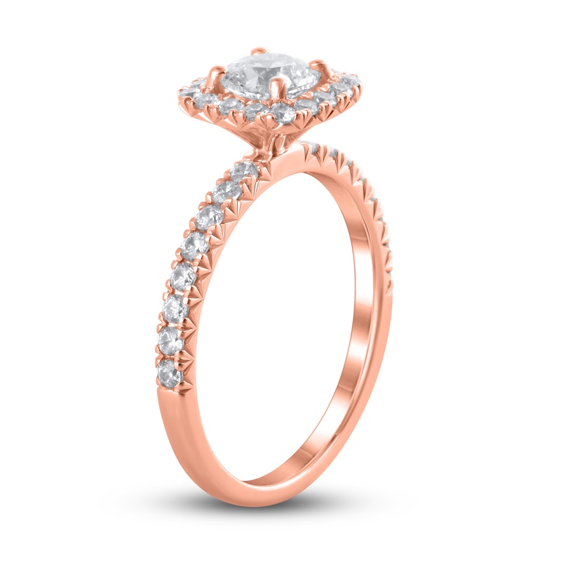 Main Image 2 of Diamond Engagement Ring 1-1/4 ct tw Round-cut 14K Rose Gold