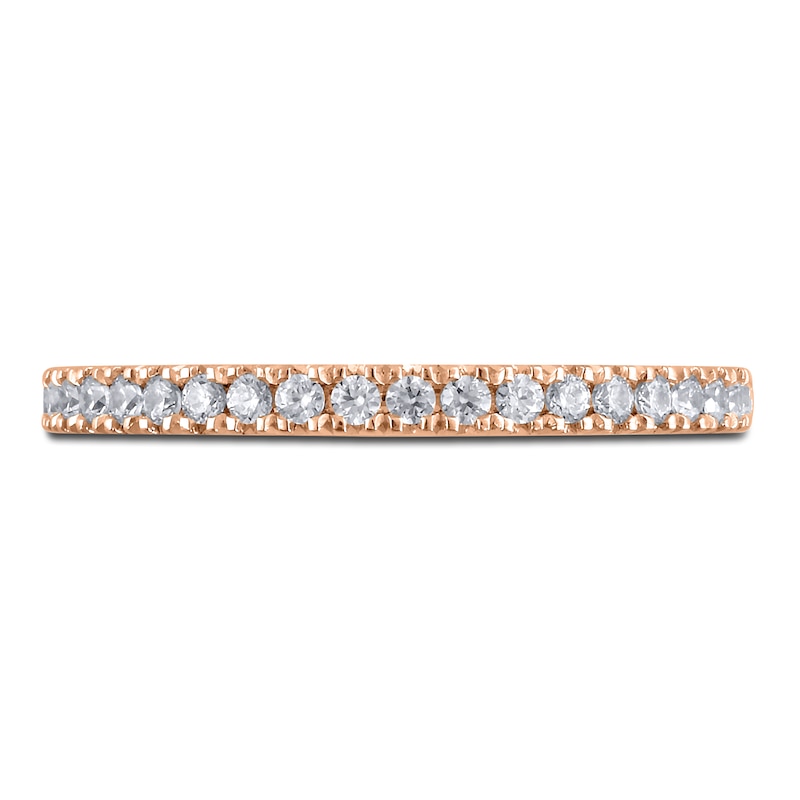 Diamond Wedding Band 1/4 ct tw Round-cut 14K Rose Gold