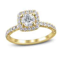 Diamond Engagement Ring 1-1/4 ct tw Round-cut 14K Yellow Gold