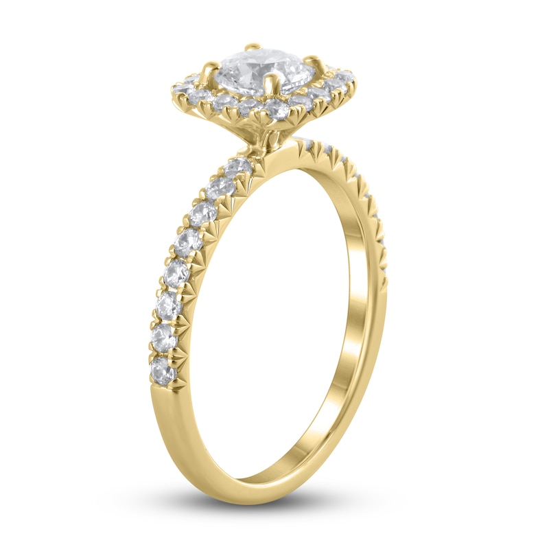 Diamond Engagement Ring 1-1/4 ct tw Round-cut 14K Yellow Gold