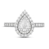 Thumbnail Image 3 of Neil Lane White & Black Diamond Engagement Ring 1-1/4 ct tw Pear & Round-cut 14K White Gold