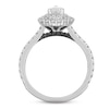 Thumbnail Image 4 of Neil Lane White & Black Diamond Engagement Ring 1-1/4 ct tw Pear & Round-cut 14K White Gold