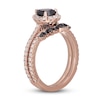 Thumbnail Image 2 of Neil Lane Black & White Pear Shaped Diamond Bridal Set 1-1/2 ct tw 14K Rose Gold