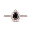 Thumbnail Image 4 of Neil Lane Black & White Diamond Engagement Ring 1-1/8 ct tw Oval & Round-cut 14K Rose Gold