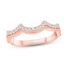 Diamond Wedding Band 1/4 ct tw Round-cut 14K Rose Gold