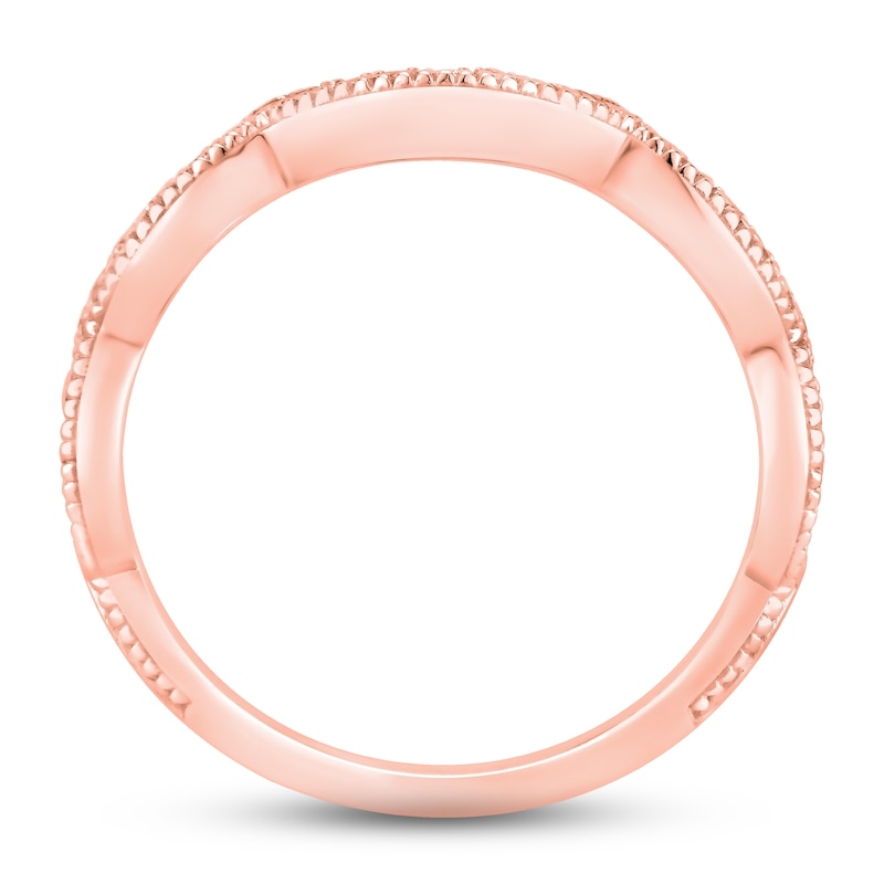 Main Image 3 of Diamond Wedding Band 1/4 ct tw Round-cut 14K Rose Gold