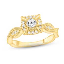 Diamond Engagement Ring 1/3 ct tw Round-cut 14K Yellow Gold