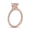 Thumbnail Image 2 of Neil Lane Morganite & Diamond Engagement Ring 1/2 ct tw Round-cut 14K Rose Gold