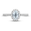 Thumbnail Image 3 of Neil Lane Aquamarine & Diamond Engagement Ring 1/2 ct tw Round-cut 14K White Gold