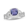 Thumbnail Image 1 of Neil Lane Tanzanite & Diamond Engagement Ring 5/8 ct tw Pear & Round-cut 14K White Gold