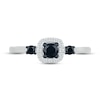 Thumbnail Image 2 of Black & White Diamond Engagement Ring 1/3 ct tw Round-cut 10K White Gold