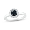 Thumbnail Image 0 of Black & White Diamond Engagement Ring 5/8 ct tw Round-cut 10K White Gold
