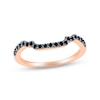 Thumbnail Image 1 of Black Diamond Wedding Band 1/6 ct tw Round-cut 10K Rose Gold