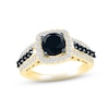 Thumbnail Image 1 of Black & White Diamond Engagement Ring 1-3/4 ct tw Round-cut 10K Yellow Gold